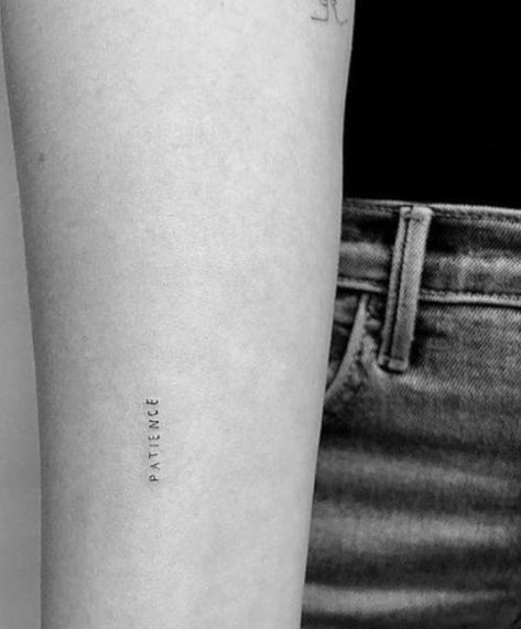 50 Of The Most Meaningful One Word Tattoos To Ink On Your Body Words Are Powerful Quotes, Let Go Tattoos For Women, Meaningful One Word Tattoos, Meaningful One Word, Simple Word Tattoos, Patience Tattoo, Let It Be Tattoo, Tattoo Design Flower, Small Inspirational Tattoos