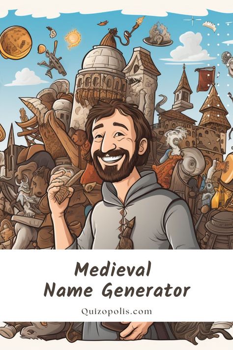 Embark on a quest for the perfect medieval name! Our Name Generator will guide you through a world of timeless charm and epic tales Medieval Names, Name Generator, Generators, First Names, A World, How To Find Out