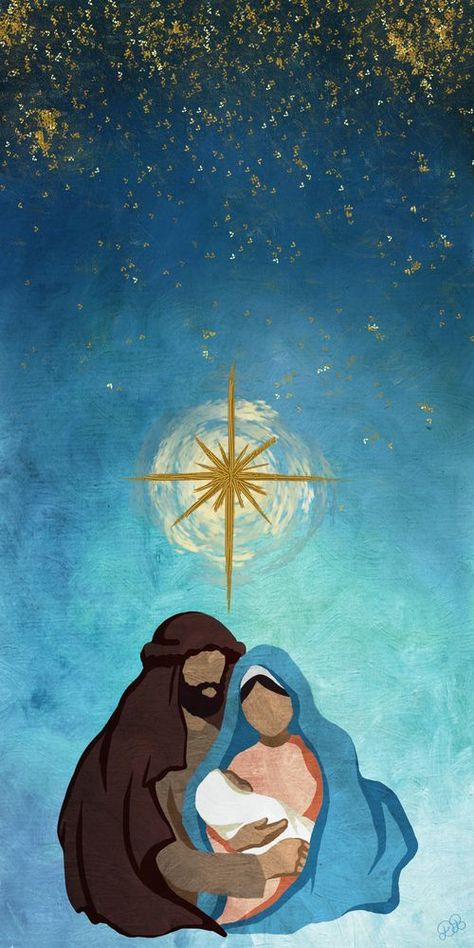 Nativity Illustration Christmas, Christmas Wallpaper Nativity, Nativity Wallpaper Iphone, Betlehem Christmas, Christmas Nativity Wallpaper, Nativity Painting On Canvas, Christmas Art Wallpaper, Mary Christmas Wallpaper, Christmas Nativity Painting