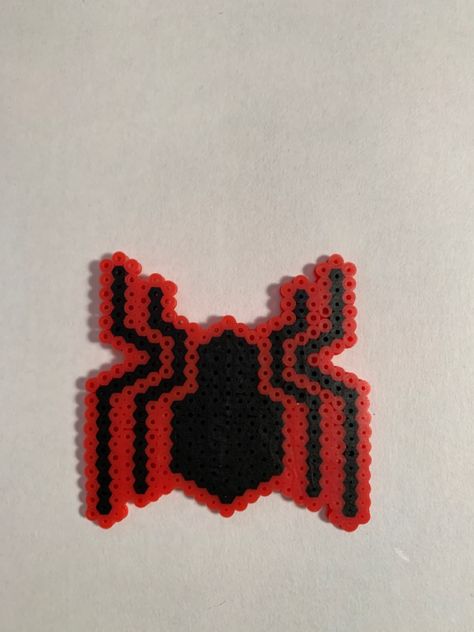 @beadsbyoaklie Spider Man Bead Pattern, Fuse Beads Spiderman, Spider Man Fuse Beads, Iron Beads Spiderman, Perler Beads Ideas Marvel, Spiderman Pearl Beads, Iron Man Perler Beads, Diy Perler Beads Ideas, Red Perler Bead Patterns