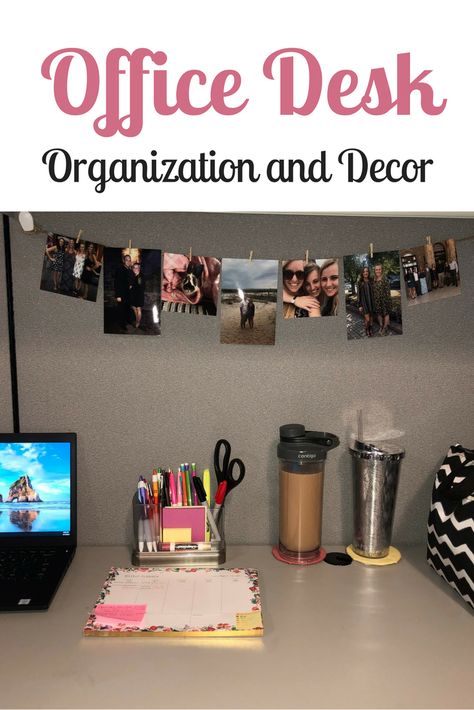 Personalized Office Space At Work, Top Of Desk Decor Office Ideas, Cute Ways To Decorate Your Cubicle Office Ideas, Cubical Organizer Ideas, Minimalist Work Office, Cubicle Layout Ideas, Things To Keep In Your Desk At Work, How To Decorate Office Desk At Work, How To Decorate My Desk At Work