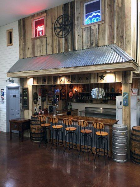 Top 50 Best Garage Bar Ideas - Cool Cantina Workshop Designs Garage Bar Ideas, Pole Barn Kits, Best Man Caves, Metal Barn Homes, Bar In Casa, Barn Kits, Man Cave Home Bar, Metal Barn, Home Bar Designs