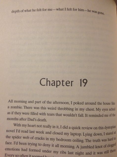 This is a book of mine and when I first read it and got to this part I swear I twitched. This is a widow of a last sentence and it's on the same page at the start of a new chapter! Big no-no, and it's just sloppy. Oh, and the grammar is incorrect for the widow line. The last "he" should be removed. How To Start The First Chapter Of A Book, First Sentence Of A Book, Bad Typography, I Zombie, Book Writing Tips, Book Writing, Chapter One, New Chapter, The Start