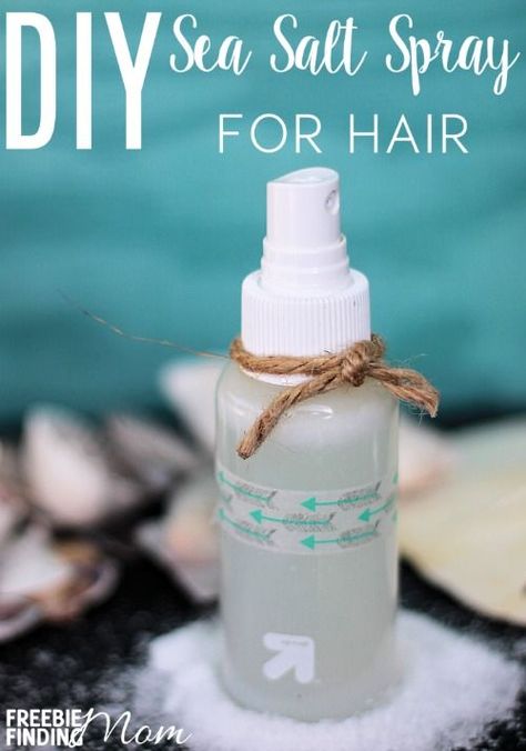 Beach Wavy Hair, Salt Spray For Hair, Diy Sea Salt Spray, Sea Salt Spray For Hair, Wavy Beach Hair, Spray For Hair, Sea Salt Spray, Hair Diy, Diy Sprays