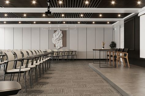 CONFERENCE HALL | Behance Training Hall Design, Conference Hall Ceiling Design, Meeting Hall Design, Seminar Hall Design, Conference Hall Design Interiors, Function Hall Interior Design, Multipurpose Hall Design, Lecture Hall Interior Design, Event Hall Interior Design