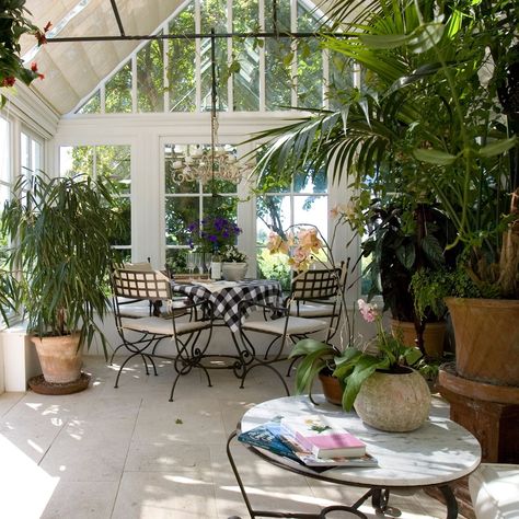 Bring the outside in with a beautiful indoor garden.  [link url="http://www.valegardenhouses.co.uk/"]Vale Garden Houses[/link]  Like this? Then you'll love[link url="http://www.houseandgarden.co.uk/outdoor-spaces/features/garden-rooms"]Gorgeous garden rooms[/link] Orangery Conservatory, Conservatory Plants, Conservatory Interior, Conservatory Design, Conservatory Greenhouse, Dome Greenhouse, West Facing Garden, Conservatory Garden, Glass Room