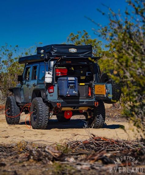 Jeep Wrangler Off Road 4x4, Jeep Jk Overland Build, Overland Jeep Wrangler, Jeep Camping Wrangler, Overlanding Jeep, Jeep Wrangler Overland, Jeep Overlanding, Wrangler Camping, Jeep Wrangler Camper