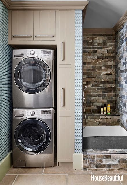 Diy Laundry Room Storage, Perfect Laundry Room, Stacked Laundry Room, Laundry Room Storage Shelves, Dream Laundry Room, Mudroom Laundry Room, Laundry Room Layouts, Laundry Room Renovation, Laundry Room Bathroom