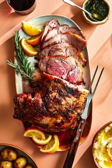 Lamb Flank Recipes, Leg Lamb Roast, Christmas Dinner Meat, Easter Roast Recipes, Roast Lamb Recipes, Perfect Prime Rib Roast Recipe, Roasted Lamb Leg, Easter Roast, Perfect Prime Rib Roast