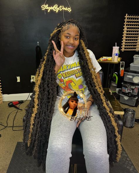 thigh length butterfly locs✨. * these will be available soon * #explorepage✨ #atlhairstylist #warnerrobinshair | Instagram Black Kids Braids Hairstyles, Pretty Braids, Butterfly Locs, Big Box Braids Hairstyles, Black Ponytail Hairstyles, Faux Locs Hairstyles, Braided Hairstyles For Teens, Braided Cornrow Hairstyles, Quick Braided Hairstyles