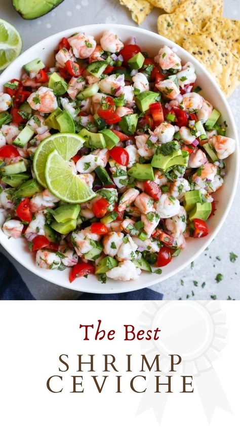 Shrimp And Scallop Ceviche Recipe, Seviche Recipes Shrimp, Ceviche Shrimp Puerto Rican, Raw Shrimp Ceviche Recipe, Shrimp Savicheva Recipe, Healthy Ceviche Recipe, Cevechi Recipes Shrimp Ceviche, Mediterranean Ceviche, Cevechi Recipe