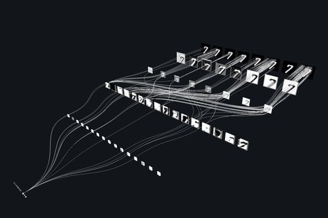 Topological Visualisation of a Convolutional Neural Network Visualisation Techniques, Network Topology, Autocad Tutorial, Artificial Neural Network, Vaporwave Wallpaper, Data Visualization Design, Data Visualisation, Graph Design, Neural Network