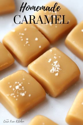 This is an easy, step-by-step guide to making sweet, silky smooth, and delicious caramel. You can use this recipe for caramel apples or just as homemade caramel candy. #caramel #candy #homemade #carmels #easy #recipe #thecarefreekitchen Soft Caramels Recipe, Carmel Recipe, Homemade Caramel Candy, Caramel Candies Recipe, Recipe For Caramel, Homemade Caramel Recipes, Easy Candy Recipes, How To Make Caramel, Homemade Sweets