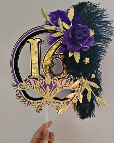 Masquerade Cake Topper, Masquerade Cake, Masquerade Cakes, Masquerade Decorations, Masquerade Mask, Paper Decorations, Cake Topper, Cricut Design, Cake Toppers