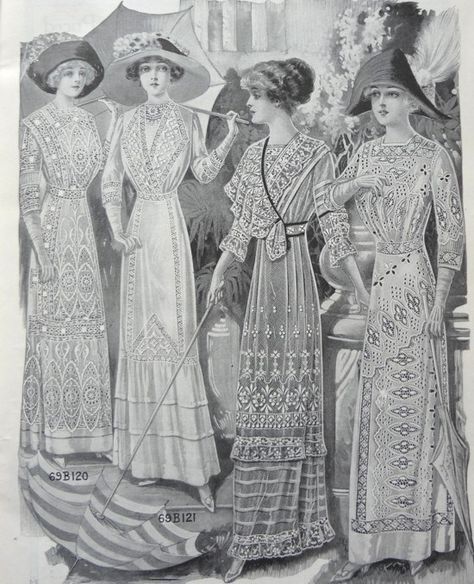 1912 Fashion, Titanic Costume, Spring Costume, Edwardian Gowns, 1910s Fashion, 20th Century Fashion, Edwardian Dress, New York Style, Edwardian Era