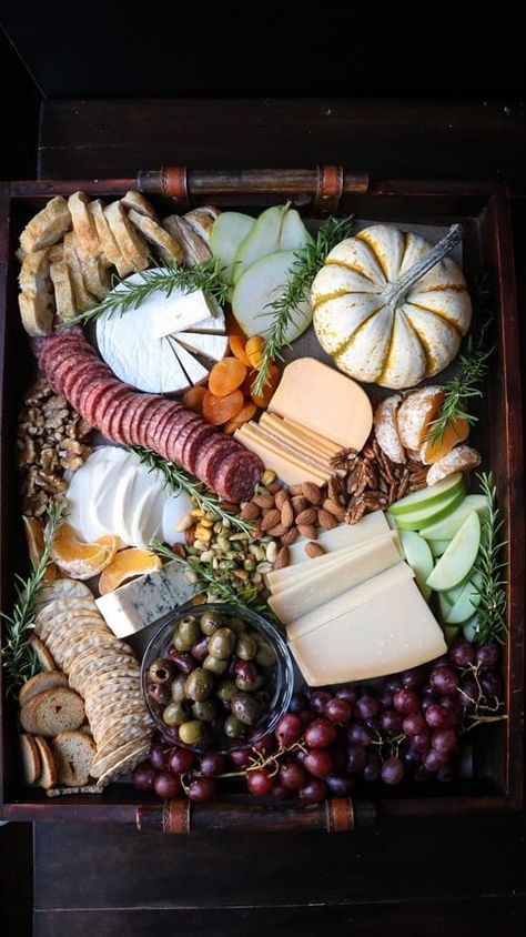 Warm Brie Cheese Board - Kindly Sweet Fall Graze Board, Fall Grazing Board, Brie Cheese Board, Autumn Charcuterie Board, Simple Cheese Board, Fall Cheese Board, Thanksgiving Cheese Boards, Warm Brie, Fall Cheese Boards