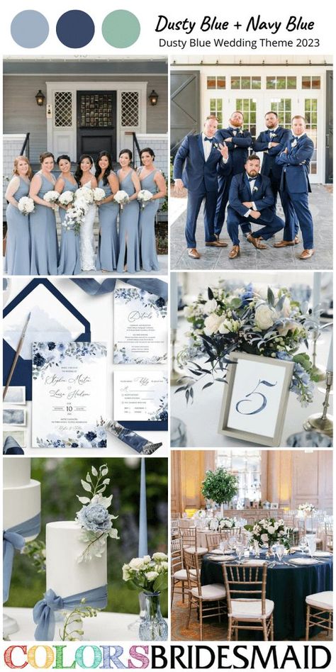 Slate Blue Wedding Theme, Blue And Gray Wedding Theme, Gray Wedding Theme, Blue And Gray Wedding, Navy Blue Groomsmen, Dusty Blue And Navy, Navy Blue Wedding Theme, Grey Wedding Theme, Slate Blue Wedding