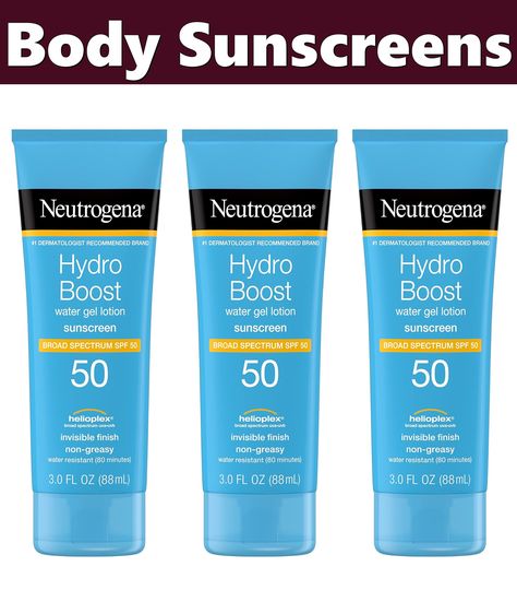 Neutrogena Hydro Boost Water Gel Sunscreen Lotion with Broad Spectrum SPF 50, Water-Resistant Hydrating Body Sunscreen, Non-G Neutrogena Hydro Boost Water Gel, Neutrogena Sunscreen, Hydro Boost Water Gel, Best Spf, Gel Sunscreen, Hydro Boost, Neutrogena Hydro Boost, Best Sunscreens, Body Sunscreen