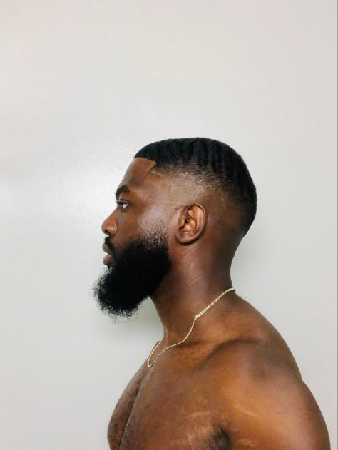 Beard And Dreads Black Man, Black Man Waves, Dark Skin Men With Beards, Black Guys With Beards, Dark Skin Men With Dreads, Beard Black Men, Beard Styles For Men Black, Black Men With Beards, Black Beard Styles