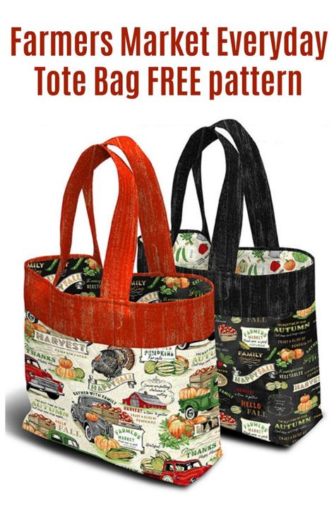 Denim Totes Diy Bag Patterns, Grocery Tote Bag Pattern Free, Fat Quarter Tote Bag Free Pattern, Diy Grocery Bags Free Pattern, Quilted Tote Bag Patterns Free, Simple Tote Bag Pattern Free, Large Tote Bag Pattern Free, Bag Sewing Patterns Free, Free Bag Patterns To Sew