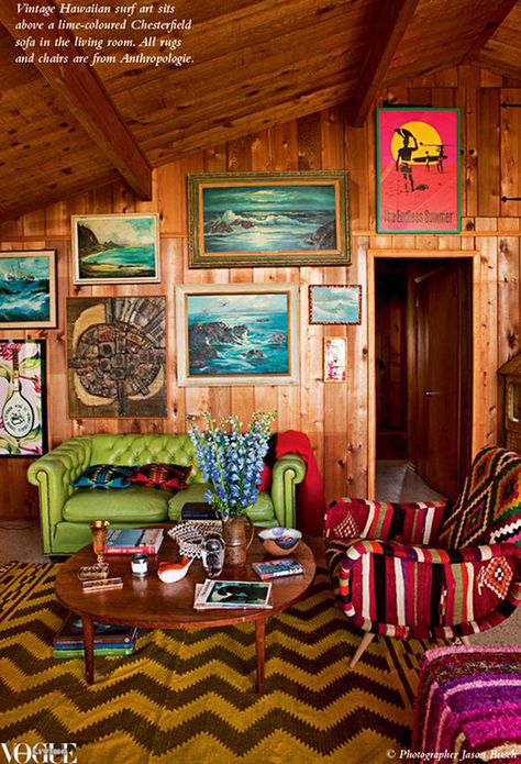 Estilo Kitsch, House In The Hamptons, Creative Office, Surf House, Vogue Living, Beach Shack, Beach Cottage Style, Vintage Interiors, Cabin Decor