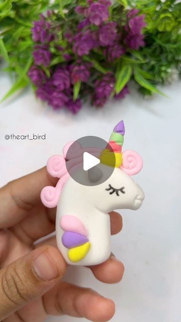 Clay Unicorn Diy, Superclay Craft, Clay Unicorn, How To Make Clay, December 8, Instagram Diy, Painting Class, Art Crafts, Diy Clay