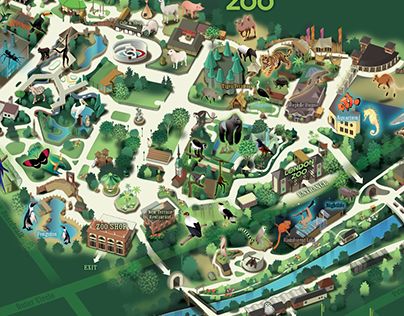 Theme Park Map, Zoo Map, Zoo Project, Zoo Architecture, Visual Map, City Zoo, Zoo Park, London Itinerary, Campus Map