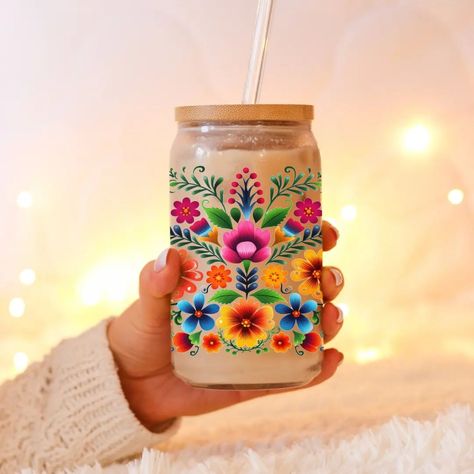 A little something..just because.. AND get 20% off too!! https://littletreassures.etsy.com/listing/1728363645 Mexican Inspiration, Fiesta Decor, Beautiful Culture, Cinco De Mayo Celebration, Cups Ideas, Mexican Gifts, Mexican Flowers, Fiesta Decorations, Mexican Designs