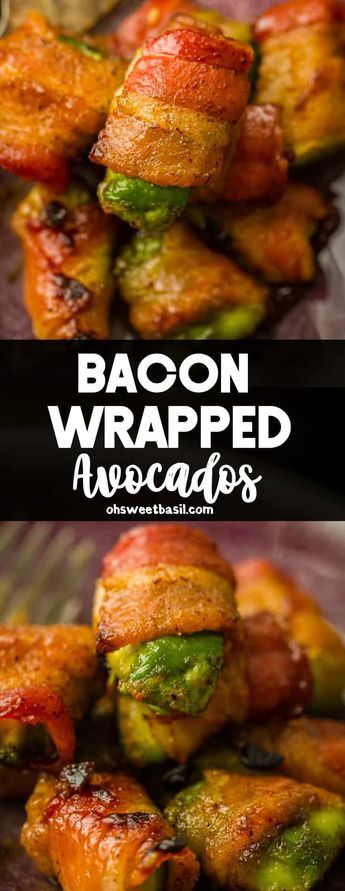 A creamy avocado wrapped in bacon Avocado Appetizer, Bacon Wrapped Avocado, Balance Diet, Avocado Wrap, Brown Sugar Bacon, Avocado Health Benefits, Baked Avocado, Bacon On The Grill, Bacon Appetizers