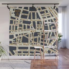 Trending Wallpaper & Wall Mural Picks | Society6 Bohemian Tiles, Map Mural, Hotel Aesthetic, Map Wall Mural, Nyc Map, Map Murals, Tøp Wallpaper, Library Wall, Town Map