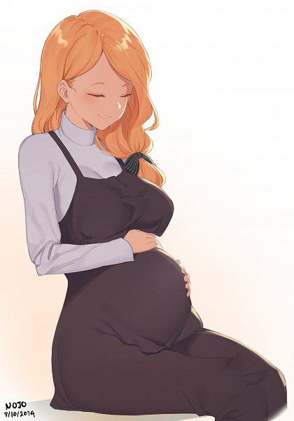 Mercedes Von Martritz, Ponytail Drawing, Girl Pregnant, Lukisan Landskap, Anime Pregnant, Pregnant With A Girl, Familia Anime, Japon Illustration, Anime Child