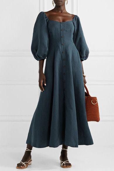 Mode Kimono, Diy Vetement, Looks Street Style, Maxi Dress Navy, Mara Hoffman, Linen Dress, Primavera Estate, Net A Porter, Cotton Dresses