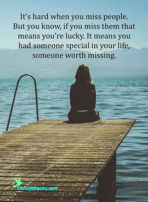 It's hard when you miss people. But you know, if you miss them that means you're lucky. It means you had someone special in your life, someone worth missing. Love Missing Quotes, Good Morning Miss You, Miss You Friend Quotes, Missing Someone In Heaven, Missing You Love Quotes, Miss You Quotes For Him, Images Of Love, I Miss Your Voice, Miss You Friend