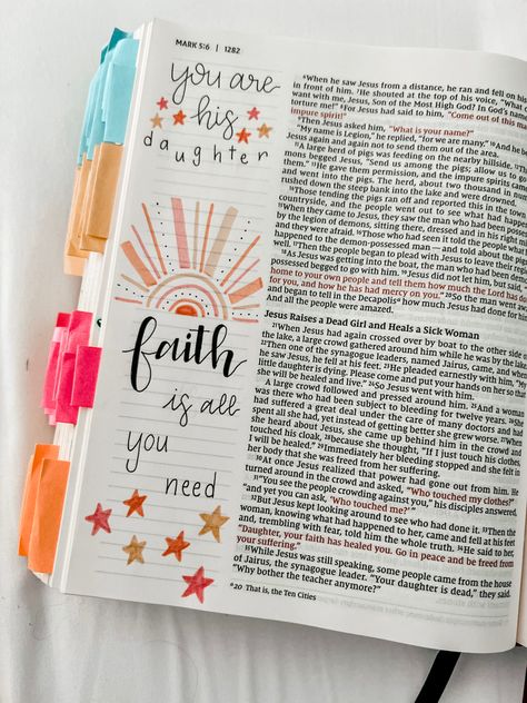 Bible Journaling Pictures, Bible Doodles Simple, Bible Drawings Easy, Bible Verse Journaling, Easy Bible Journaling, Mark Bible, Bible Journaling Ideas, Bible Doodles, Bible Journal Notebooks