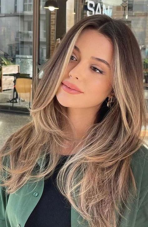 Cabelo Ombre Hair, Haircut Selfie, Photo Hijab, Rambut Brunette, Kadeřnické Trendy, Brown Hair Inspo, Brunette Hair With Highlights, Cute Hairstyle, Brown Hair Balayage