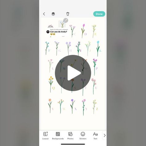 App: PicCollage Trend Wallpaper, Andy Lee, Flower App, Name Wallpaper, Wallpaper Trends, Flower Names, Floral Letters, Flower Wallpaper, Flowers