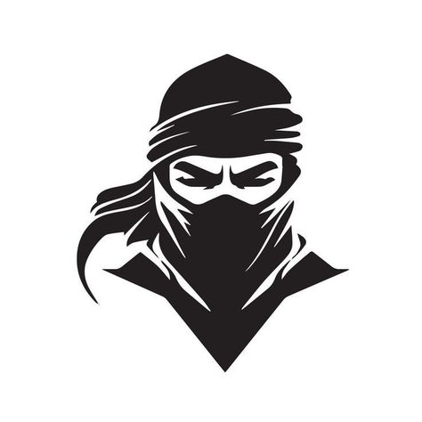 Hooded Assassin, Ninja Tattoo, Ninja Logo, Warrior Logo, Car Sticker Design, Ninja Art, Japanese Warrior, Image Swag, Logo Design Art