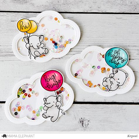 mama elephant | design blog Fuse Tool, Elephant Cards, Cute Elephants, Mama Elephant Cards, Mama Elephant Stamps, Fly With Me, Card Embellishments, Mama Elephant, Flying High