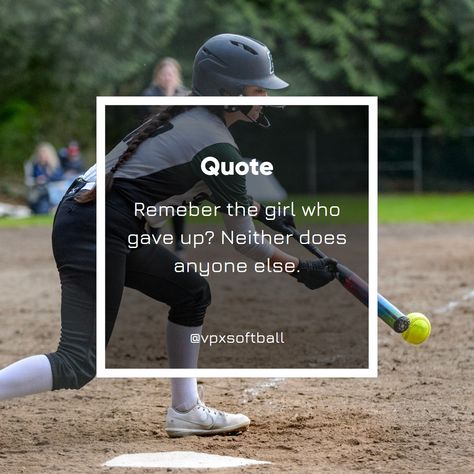 Positive Softball Quotes Motivation, Softball Homerun, Softball Things, High School Softball, Sports Quotes Softball, Softball Funny, Softball Problems, Sports Motivation, Softball Bows