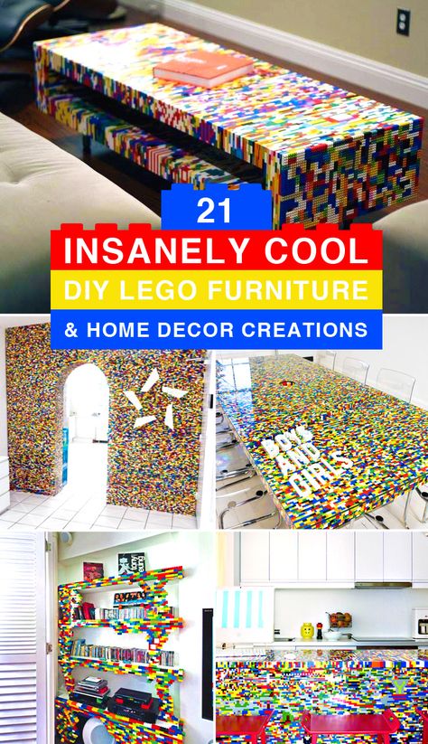 Before we get to the more ‘realistic’ LEGO DIY projects and LEGO furniture ideas, let’s first take a look at James May, from Top Gear, who spends the night in his own 100% LEGO house that he built. 1. A DIY LEGO wall – here is another crazy LEGO home project, an entire arched wall […] Diy Lego Wall, Lego Furniture Ideas, Lego Diy Projects, Lego Home, Lego Wall Art, Lego Diy Crafts, Lego Bedroom, Lego Decorations, Lego Furniture