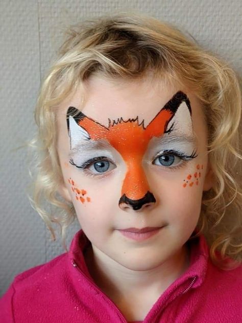 Simple Face Paint, Halloween Face Paint Ideas, Fox Face Paint, Easy Face Painting, Painting With Kids, Easy Face Painting Designs, Obličejové Masky, Halloween Face Paint, Animal Face Paintings