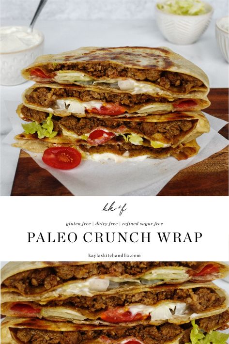 Crunch Wrap Supreme Recipe, Aip Lunch, Paleo Wraps, Metabolic Recipes, Mexican Entrees, Paleo Breads, 30 Diet, Aip Paleo Recipes, Crunch Wrap