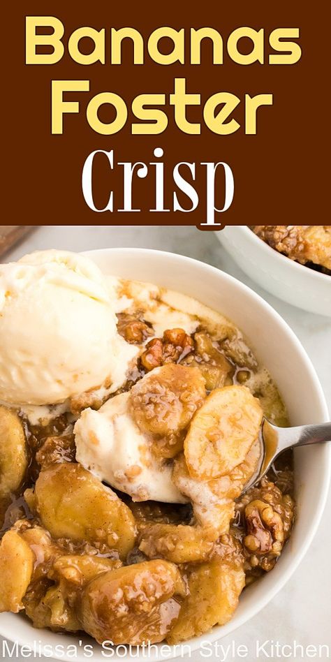 Bananas Foster Banana Pudding, Bananas Foster Pie, Golden Grams Recipes, Bananas Foster Pudding, Easy Banana Foster Recipe, Banana Cobbler Crisp, Bananas Foster Desserts, Bananas Foster Cobbler, Banana Foster Dessert