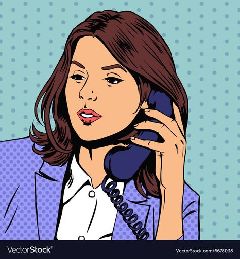 Talking On The Phone Drawing, On The Phone Drawing, Telephone Drawing, Conversation Design, Looking At Phone, Phone Drawing, Talking On Phone, Phone Vector, Face Female