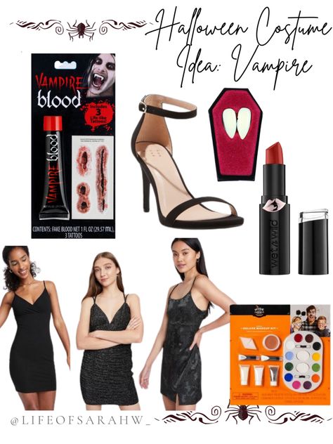 Vampire Costume Easy Diy, Teen Vampire Costume, Vampire Costume Diy, Vampire Halloween Costume, Vampire Blood, Vampire Halloween, Costumes For Teens, Vampire Costume, Last Minute Halloween Costumes