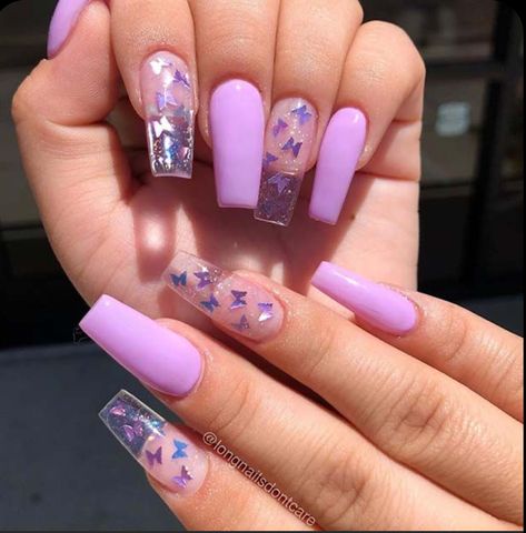 Acrylic Nail Designs Coffin, Acrylic Nails Stiletto, Nail Design Glitter, Green Acrylic Nails, Clear Acrylic Nails, Purple Acrylic Nails, Blue Acrylic Nails, Purple Nail, Cute Acrylic Nail Designs