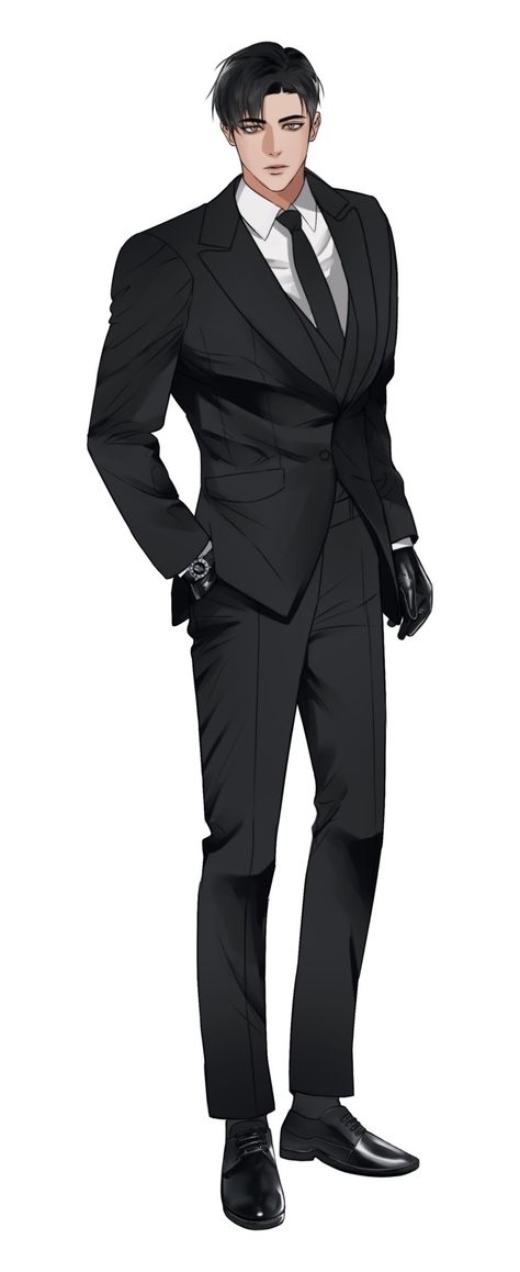 Manga Men Body, Anime Men Full Body Reference, Manhwa Men In Suits, Manhwa Suit Men, Anime Suit Guy, Manhwa Men Black Hair, Handsome Anime Men In Suits, Hot Anime Men Suits, Guy In Suit Drawing Reference