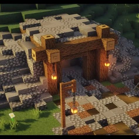 Mine Entrance, Ideas For Minecraft, Entrance Design Ideas, Minecraft House Ideas, Minecraft Construction, Minecraft House, Entrance Design, Design Concept, House Ideas