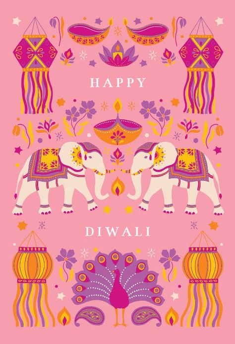 Diwali Illustration Design, Happy Diwali Greeting Card, Diwali Stickers Printable, Happy Diwali Templates, Happy Diwali Printable, Diwali Illustration Art, Happy Diwali Aesthetic, Deepavali Illustration, Diwali Greeting Cards Design