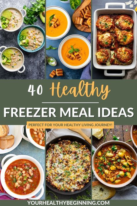 Imagine a world where meal prep is a breeze, healthy eating is a reality, and your days are filled with delicious meals. It’s all possible with these 40 make-ahead freezer meals, designed to save both time and money while keeping things fresh and nutritious! From scrumptious dinners to wholesome lunches, these recipes have got you covered. Ready to learn more? Head over to Your Healthy Beginning to check out the full recipe! Healthy Meal Prep Freezer Meals For One, Month Of Freezer Meals Dinners, Freezer Meals Whole 30, Delicious Freezer Meals Make Ahead, Cheap Healthy Freezer Meals, Freezer Meal Prep Recipes For Beginners, Healthy Frozen Meal Prep Recipes, Freezer Pasta Meals Make Ahead, Meal To Freeze Make Ahead